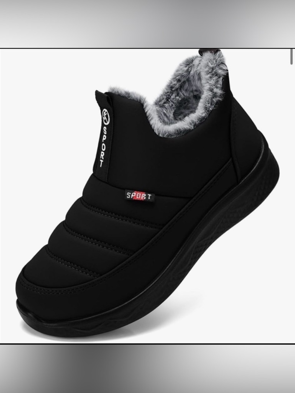 SHIBEVER Womens Winter Snow Boots: Women Ankle Booties Warm Fur Lined Waterproof